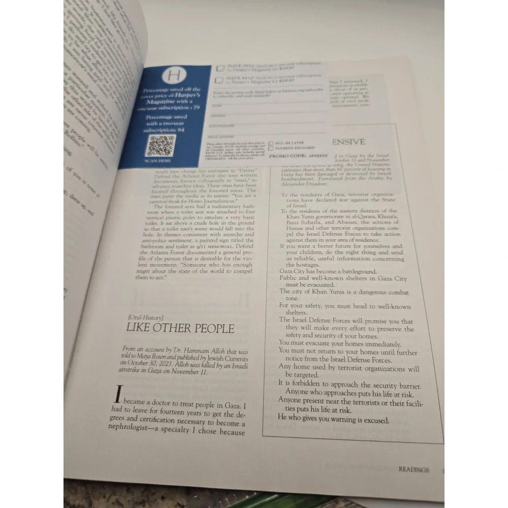 HARPER'S MAGAZINE | FEB 2024 | ISRAEL'S WAR